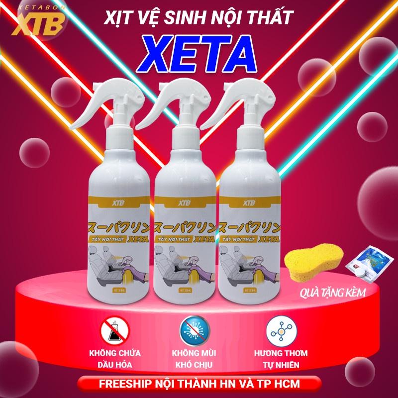 Dung dịch tẩy rửa nội thất ô tô XETA dung tích 300ml công nghệ từ Nhật Bản, làm sạch nội thất chiết xuất từ vỏ cam