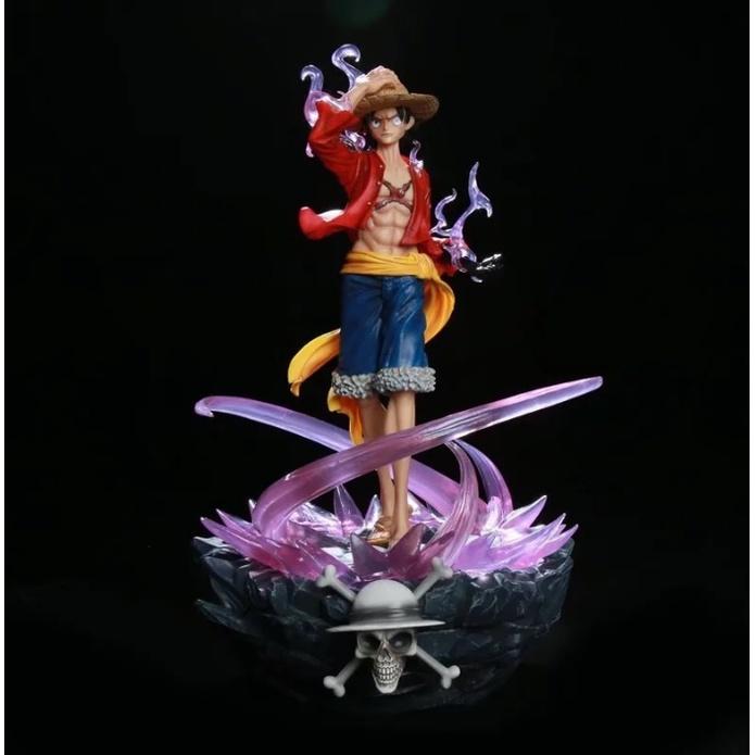 Mô hình Luffy Haki tím có Led 41cm - One Piece