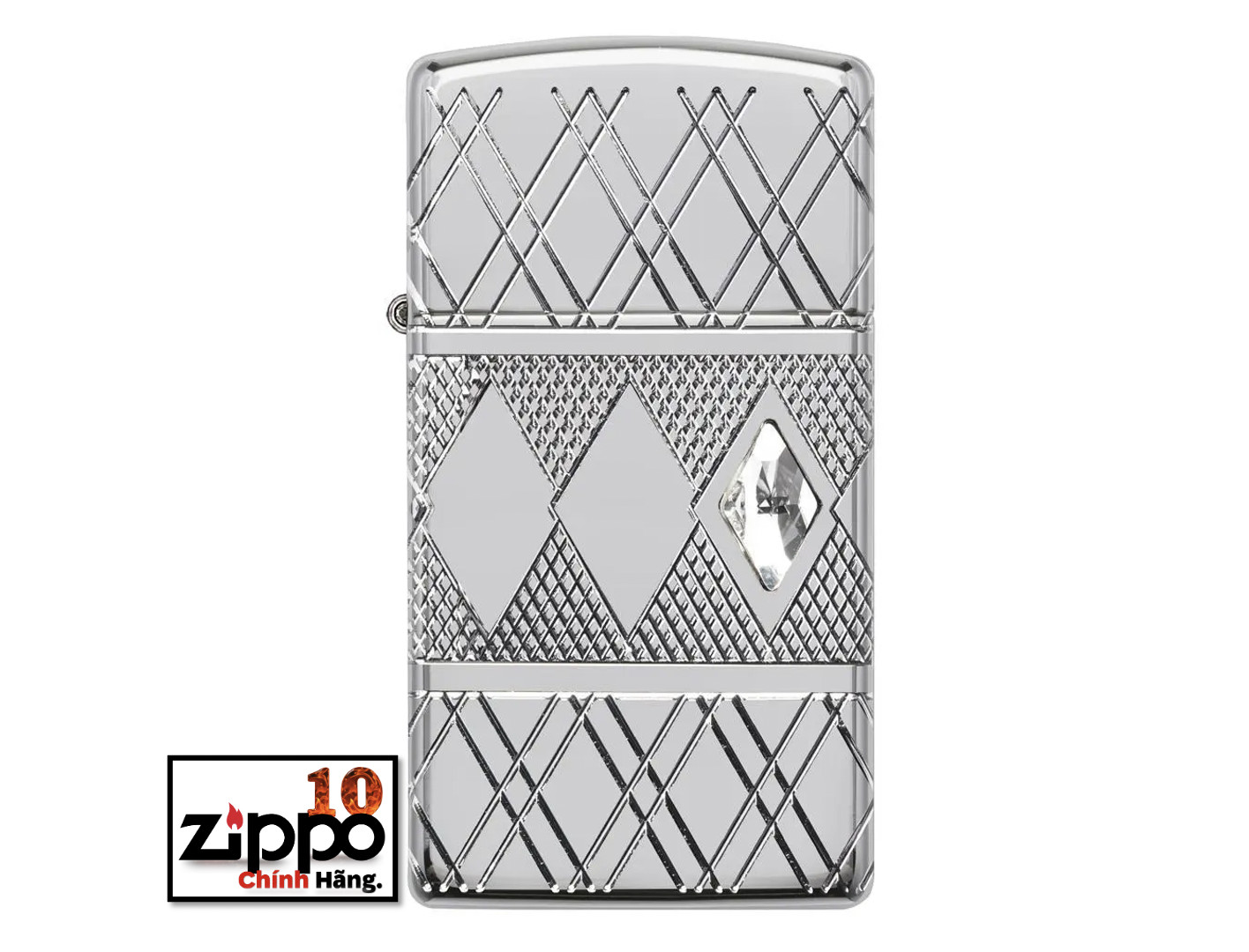 Bật lửa Zippo Slim 49052 Diamond Pattern Design - Chính hãng 100%