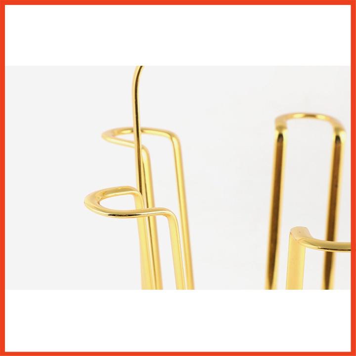 Khay úp ly mạ vàng tròn có tặng kèm khay hứng nước cao cấp