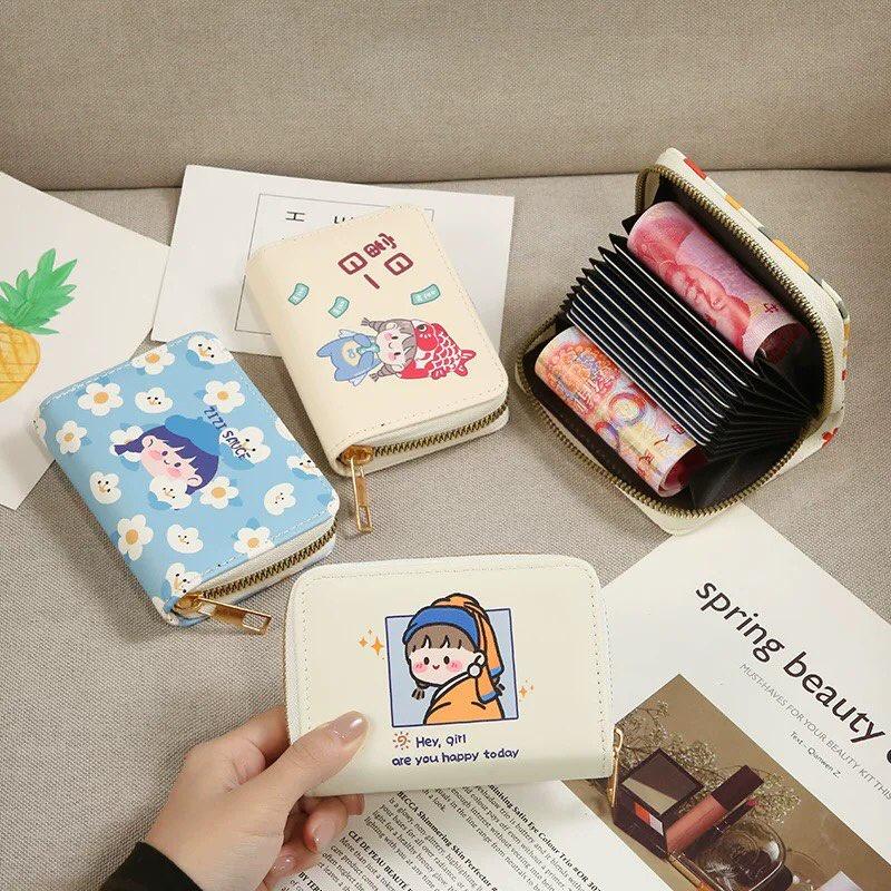 Ví nữ mini cầm tay ngắn cute hot trend dễ thương đẹp bỏ túi đựng thẻ nhiều ngăn nhỏ gọn thời trang Hàn Quốc cao cấp giá rẻ LUKADO