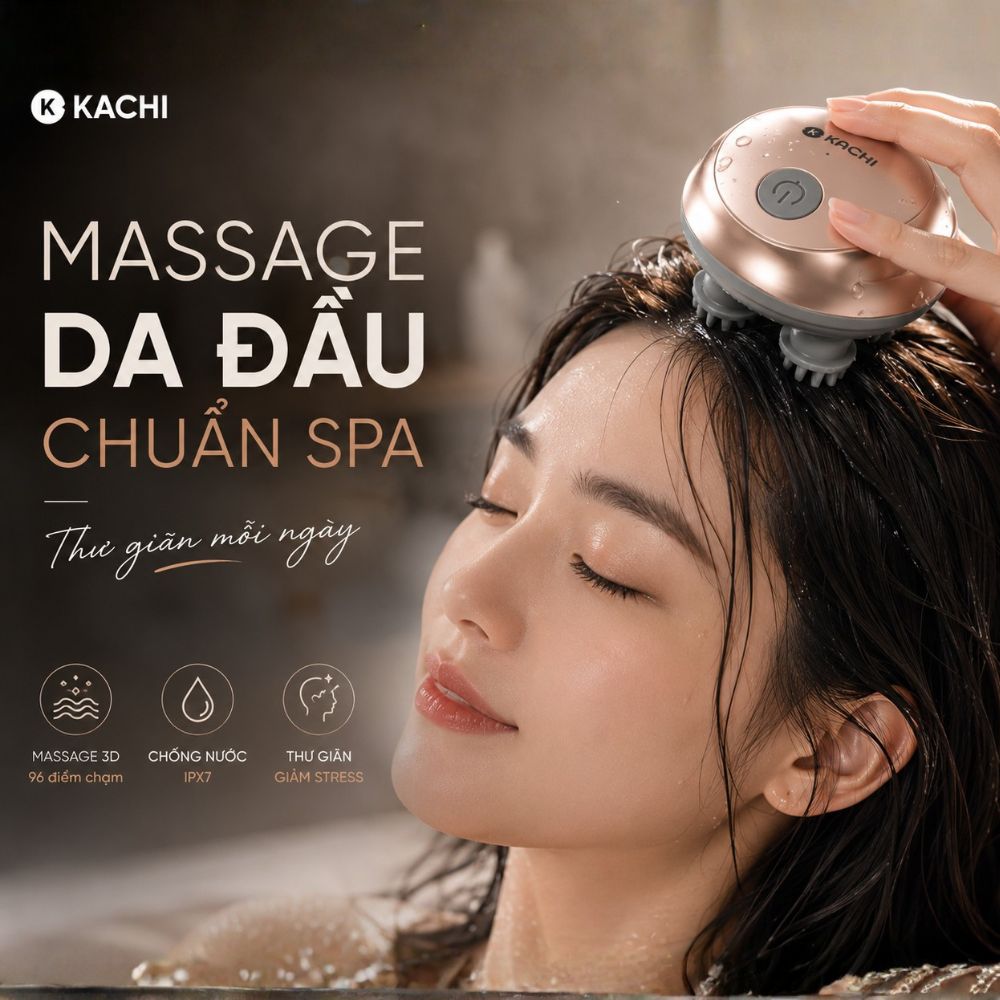Máy Massage Đầu Không Dây Kachi MK399 - Hàng chính hãng