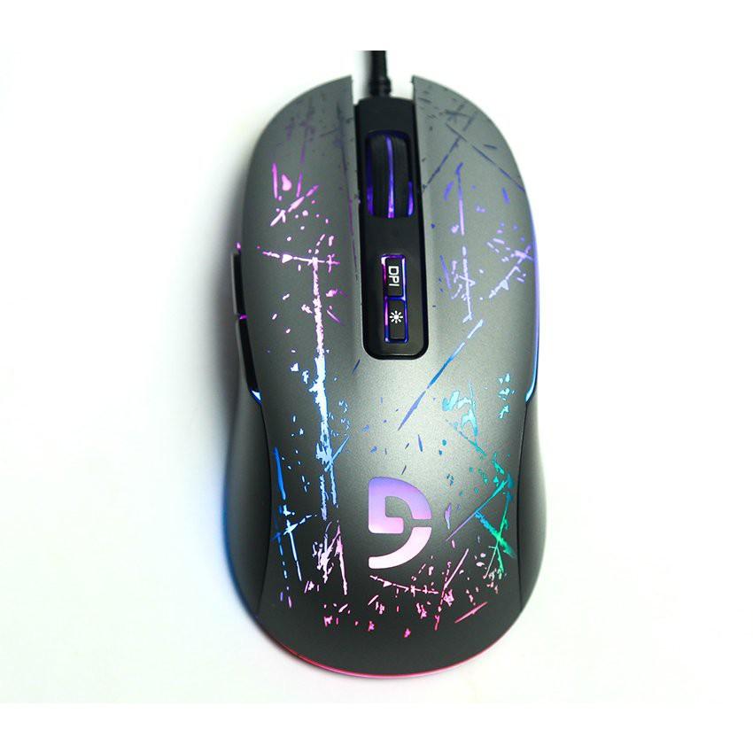 Wired Mouse Gaming Fuhlen Nine Series F200-Chuột chơi game Fuhlen F200 Bạc -Hàng Chính Hãng