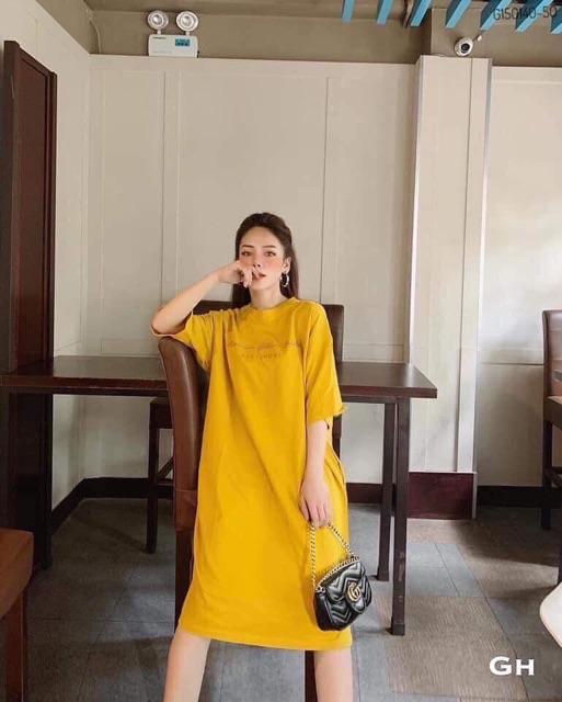 Đầm suông có khoá trước ngực mở cho con bú ẢNH THẬT