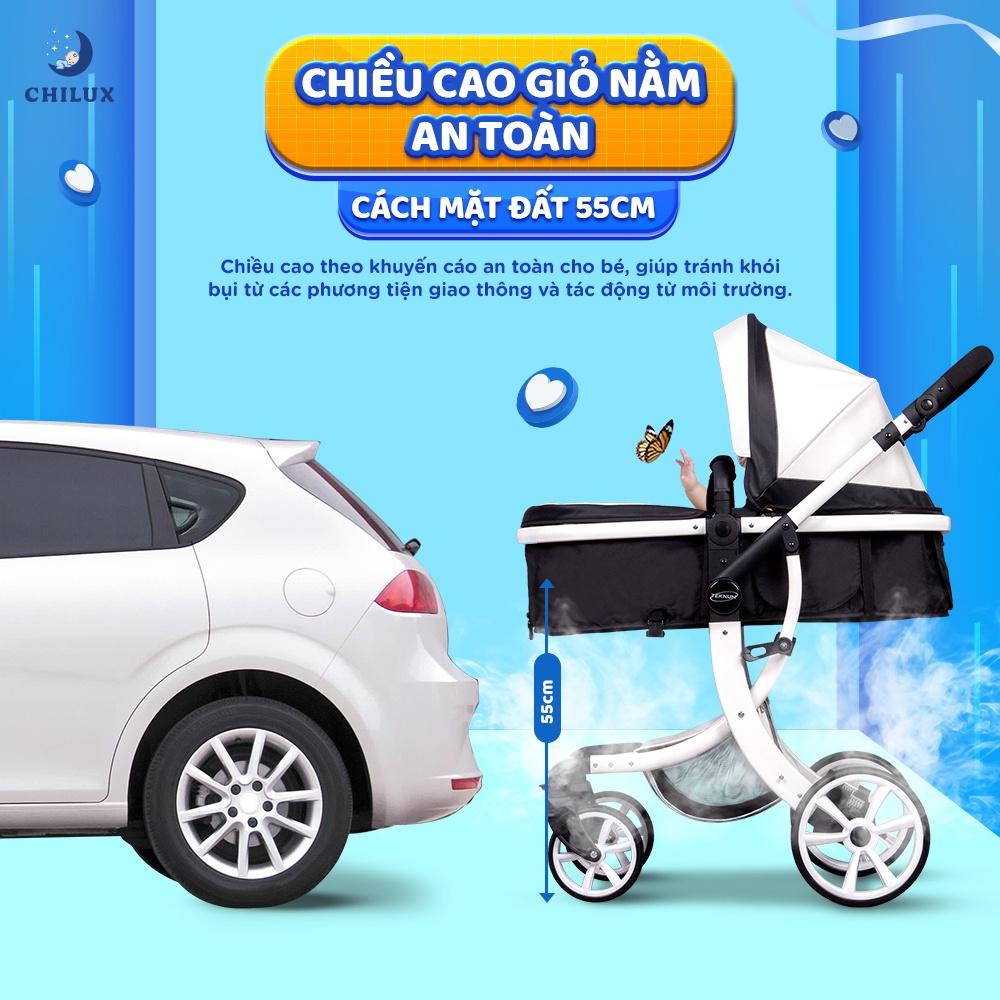 Xe đẩy nôi cho bé cao cấp Chilux S1.9 - Đa năng tiện lợi cho bé sử dụng - Bảo hành 3 năm