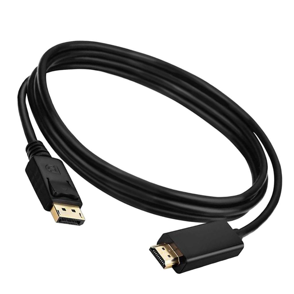 DP to   Cable Adapter Gold Plated Black
