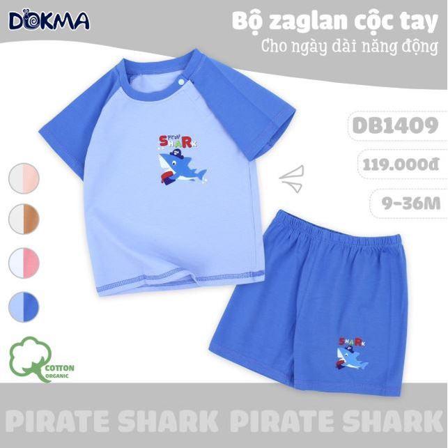 Đồ Bộ Bé Trai Bé Gái Tay Ngắn Cotton Dokma DB1409 