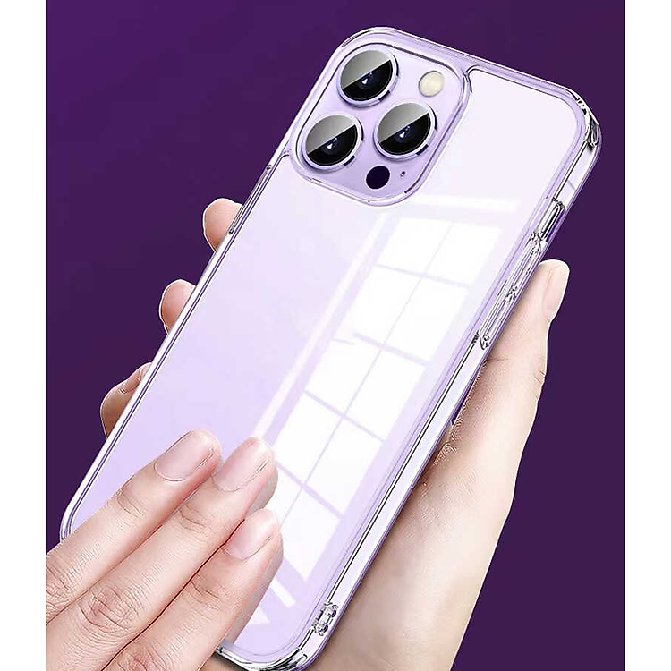 Ốp lưng silicon trong suốt cho iPhone 14 / 14 Plus / 14 Pro / 14 Pro Max hiệu WiWU Concise Series ZCC-108 siêu mỏng 1.5mm độ trong tuyệt đối, chống trầy xước, tản nhiệt tốt - Hàng nhập khẩu