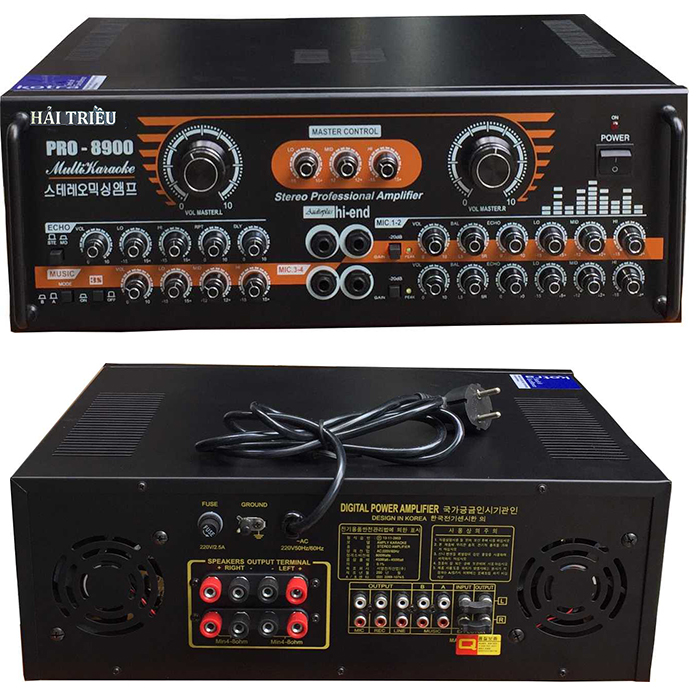 Âmpli karaoke PA - 8900 HẢI TRIỀU (HÀNG CHÍNH HÃNG)