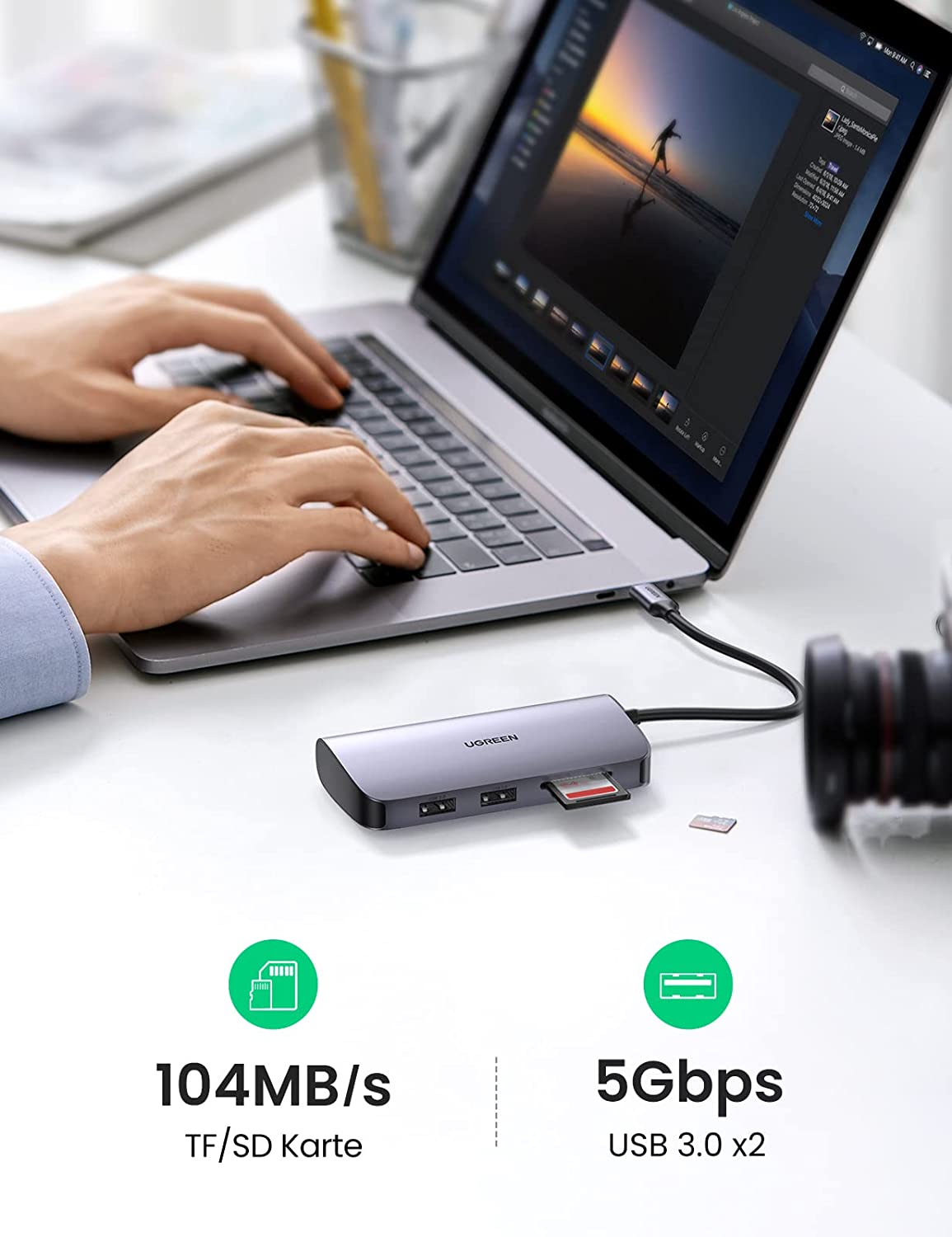 Hub chuyển đổi Ugreen USB C 7 trong 1 CM212- hàng chính hãng