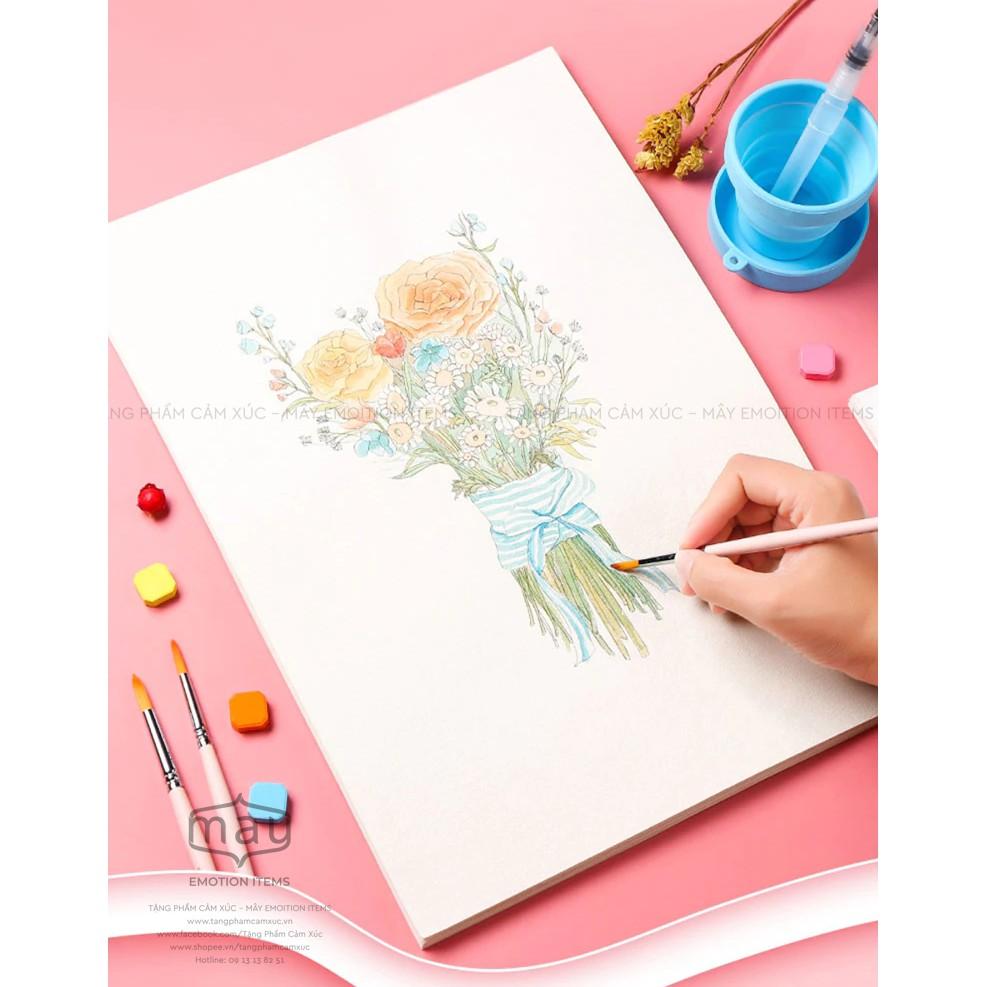 Giấy vẽ màu nước cao cấp set 10 tờ khổ giấy A4 | A3 định lượng 230gsm
