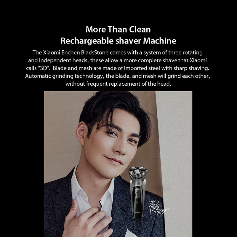 Máy Cạo Râu Điện Xiaomi Youpin 3D Enchen BlackStone Có Thể Sạc - Đen