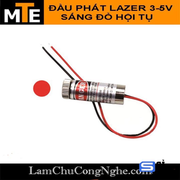 Đầu phát tia laze 3-5V 5mW - Module laser sáng đỏ hội tụ 12mm có điều chỉnh tiêu cự