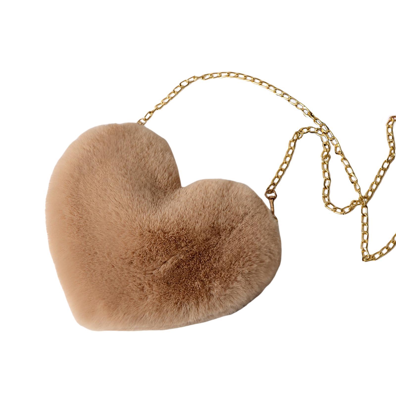 Fashion Heart Shape Shoulder Bag Women Crossbody with Chain for Girls Party