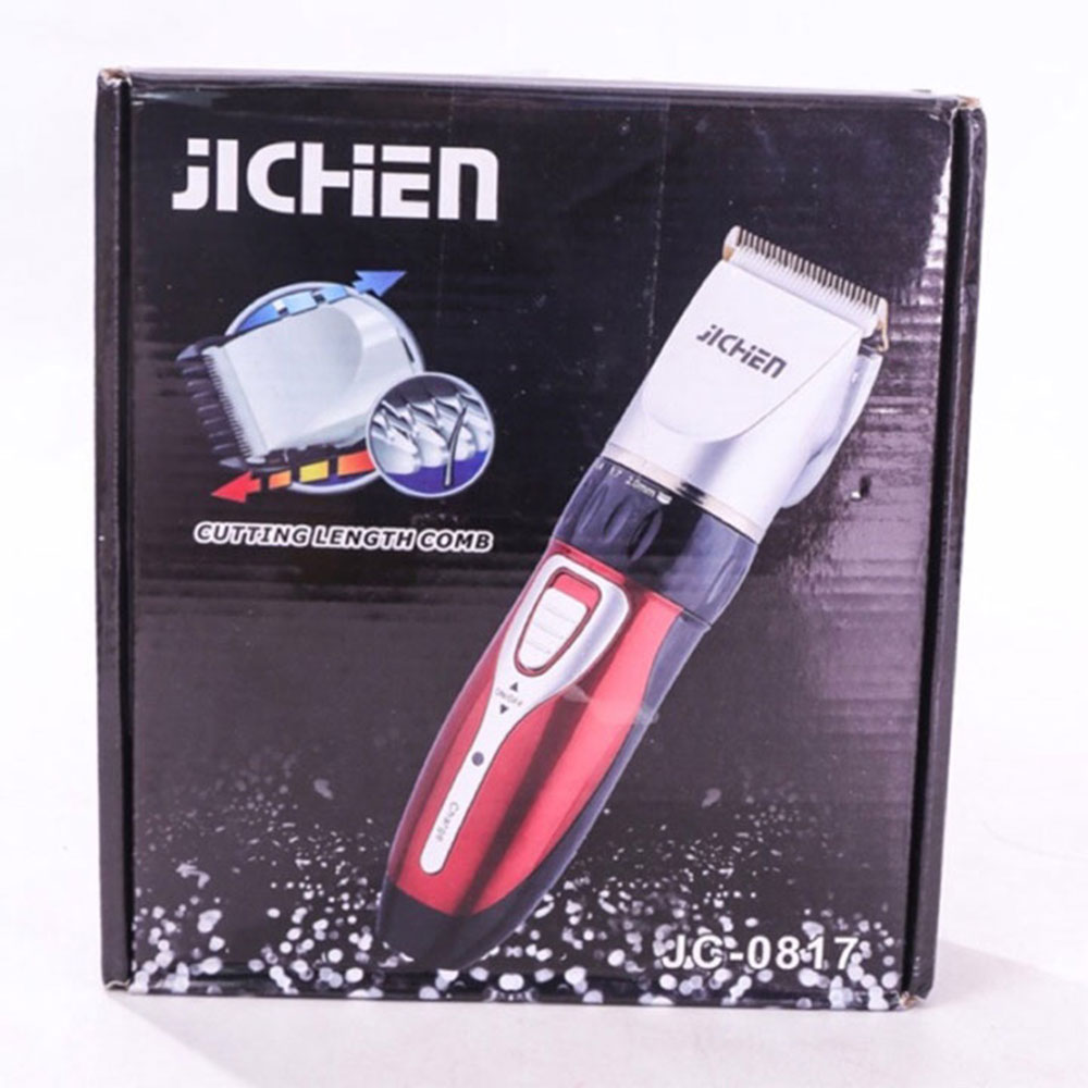 Tông Đơ Cắt Tóc Gia Đình JICHEN 0817 TẶNG Bộ Kéo Cắt Tỉa + 2 Lấy Ráy Tai Có Đèn - Tông Đơ Hớt Tóc Cho Bé Sơ Sinh Dưới 6 Tháng Bộ Tăng Đơ Có Lược Rất Tiện Lợi Có Thể Thay Lưỡi