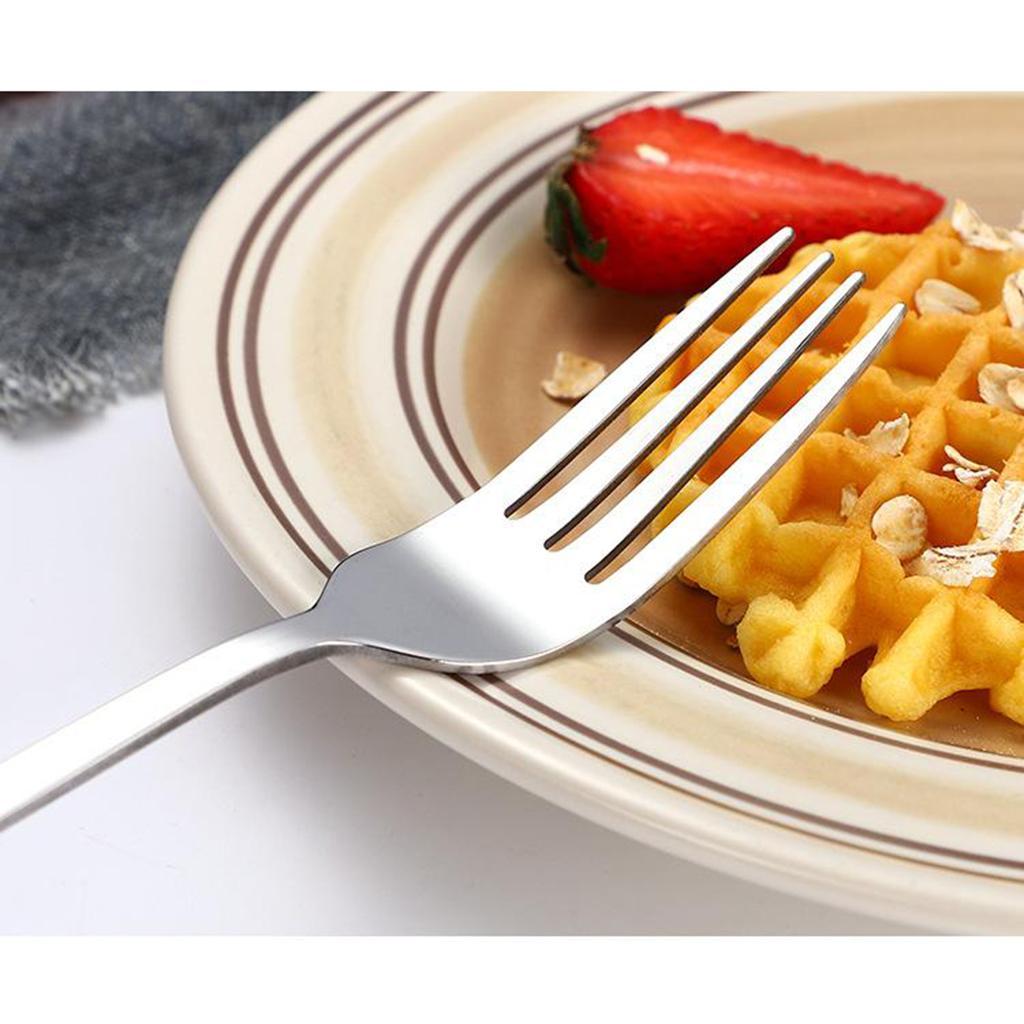 Stainless Steel Cutlery Set Spoon Fork Knife 4 piece Set Silver