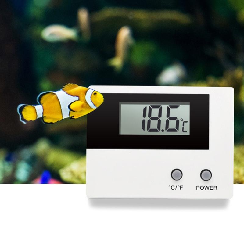 HSV Aquarium Thermometers 1 Pack Digital LCD Water thermograph for Fish Tank Aquarium Marine Reptile Habitat Temperature