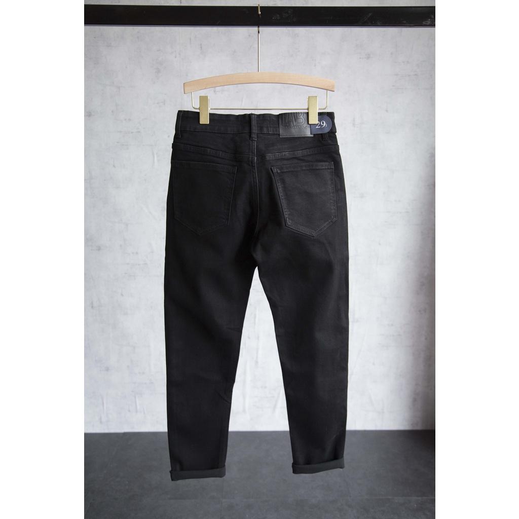 Quần jean nam màu đen cao cấp chất co giãn không phai màu from slimfit thương hiệu LAB - QJLAB10401