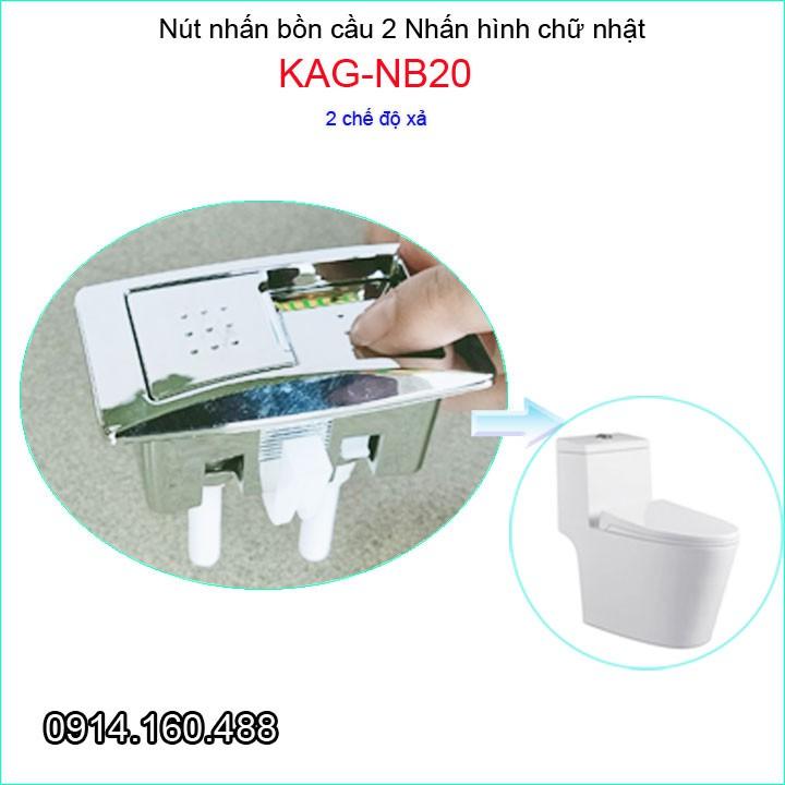 Nút nhấn xả bồn cầu KAG-NB20, nút nhấn hình chữ nhật, nút nhấn cầu Inax C504, C702VRN