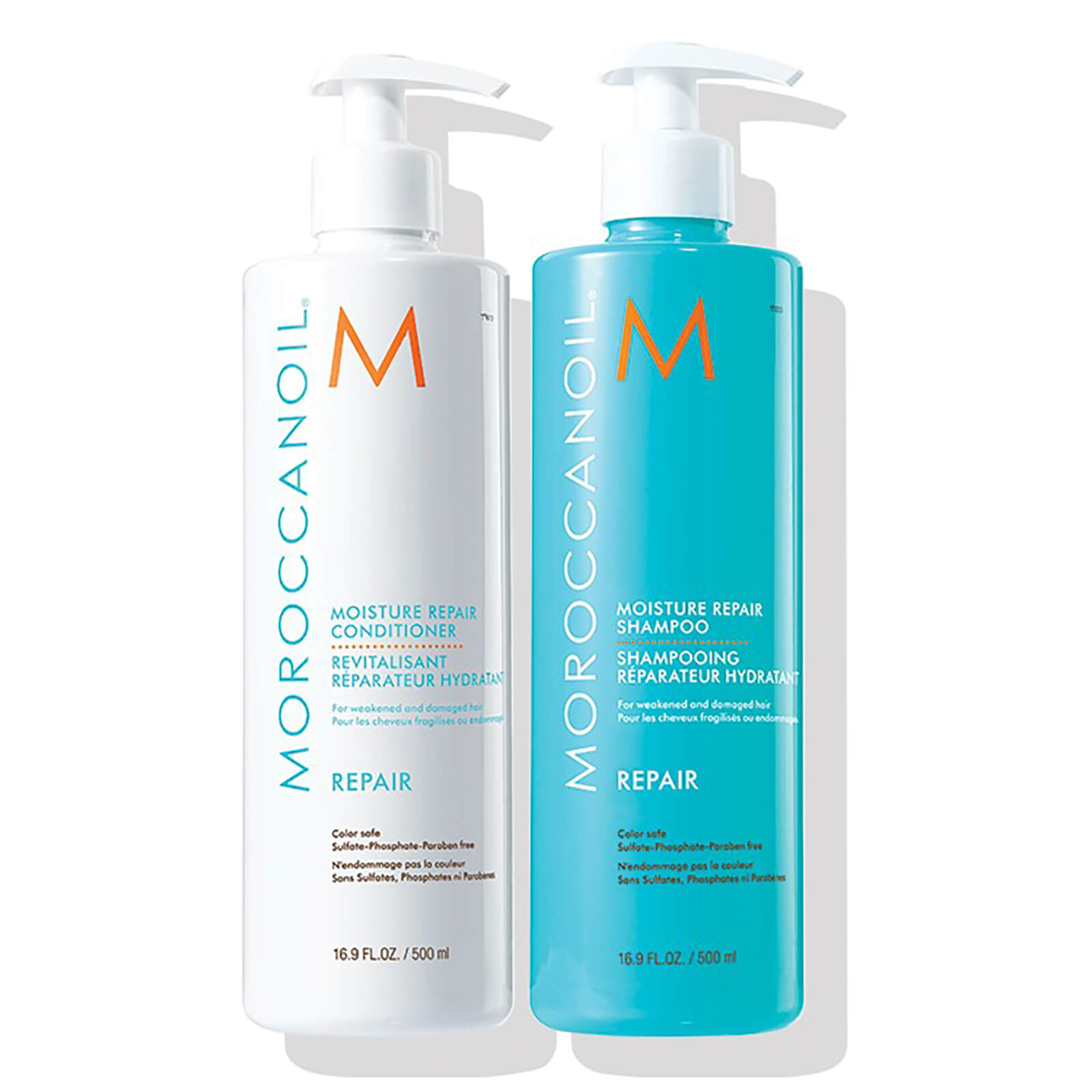 Bộ Dầu Gội và Xả Phục Hồi Tóc Moroccanoil Moisture Repair 500ml - Hàng Chính Hãng