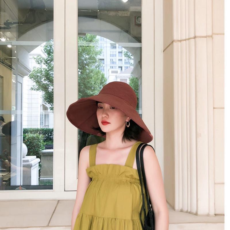 Nón Bucket Nữ / Nón Rộng Vành Nữ / Nón Chống Nắng / Mũ Trùm Đầu Chống Nắng / Nón Tai Bèo Vành Rộng Chống Nắng / Nón Tai Bèo Vành Rộng 15CM Chống Tia UV Thời Trang Mùa Hè Cho Nữ