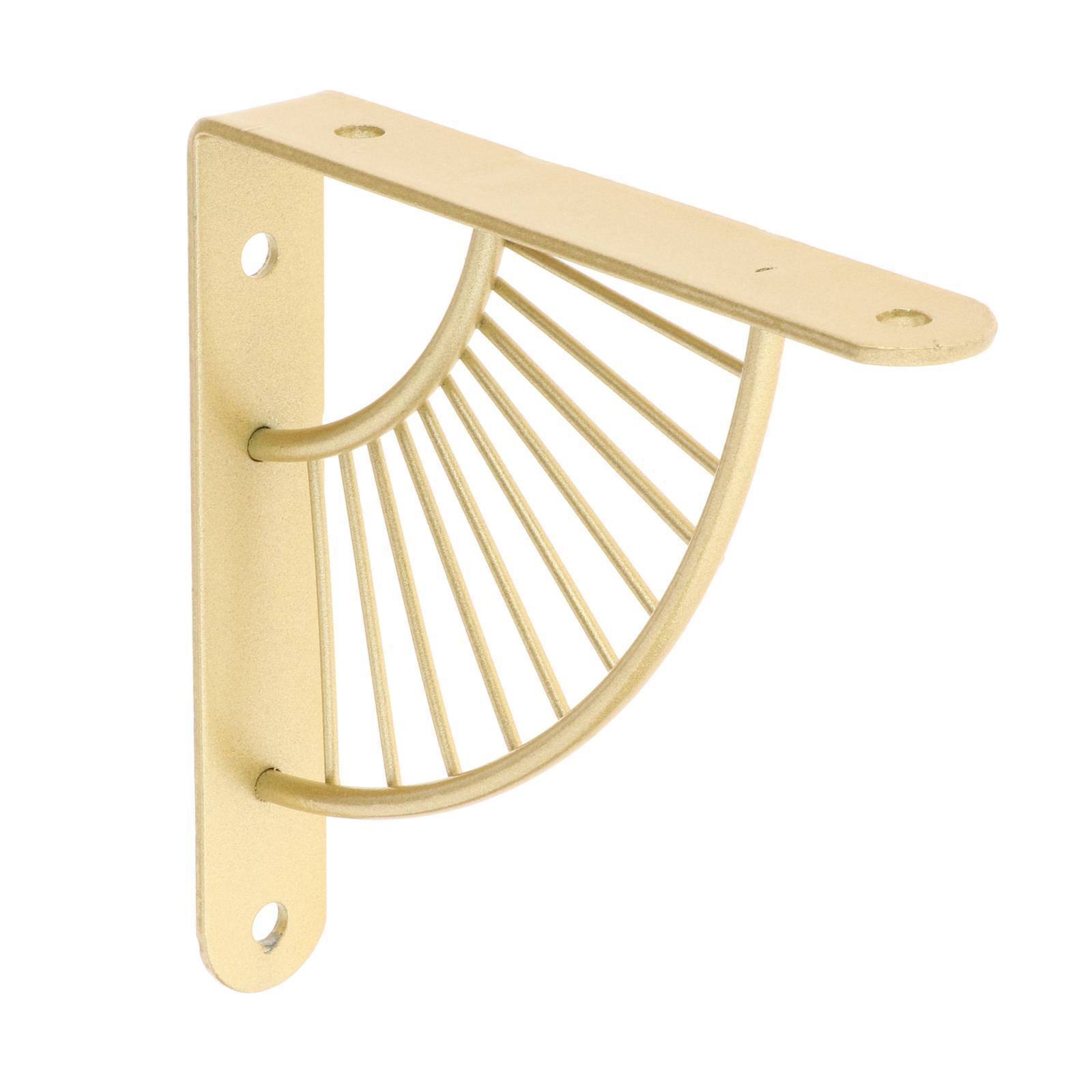 Nordic Wall Mount Triangle Angle Shelf Bracket Bathroom Hardware Golden 15cm