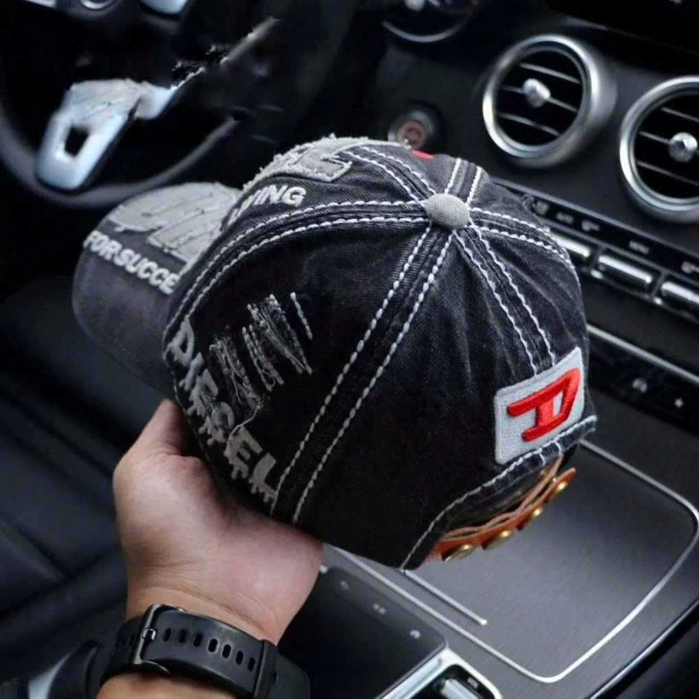 Nón kết, mũ lưỡi trai Diesel phối vải jeans form chuẩn siêu đẹp (Ảnh thật)