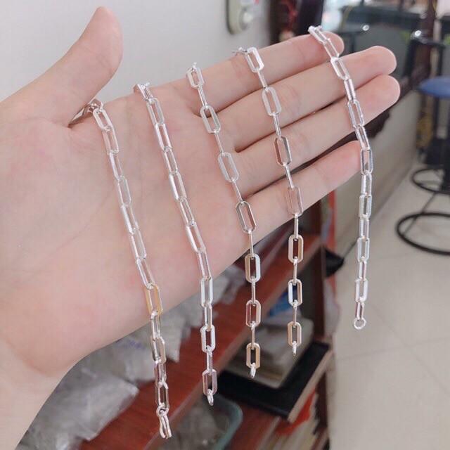 Lắc tay bạc nam ,nữ dạng xích