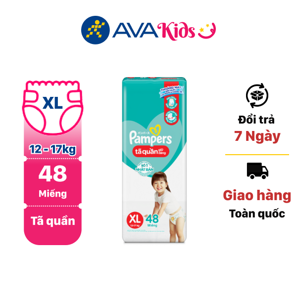 Tã quần Pampers Jumbo size XL 48 miếng (cho bé 12 - 17kg)