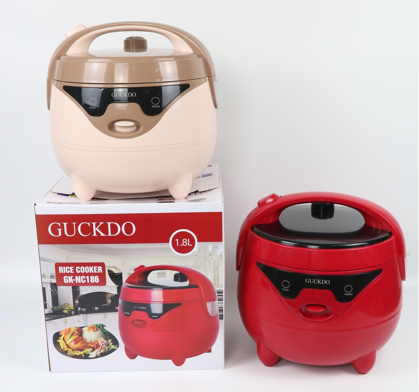 Nồi Cơm Điện 1.8 Lít GUCKDO GK-NC186(708) - Màu Ngẫu Nhiên - Hàng Chính Hãng