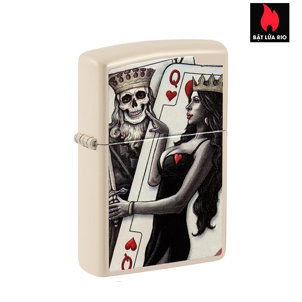 Bật Lửa Zippo 49942 – Zippo Skull King and Queen Cards Flat Sand