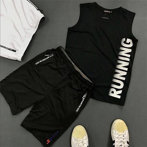 Combo 2 Quần shorts thể thao nam dạng sọt sport đùi chất thun lạnh 4 chiều cao cấp phù hợp tập gym hay mặc nhà màu trắng và đen DUI-P101 - tặng 1 khẩu trang chống nắng