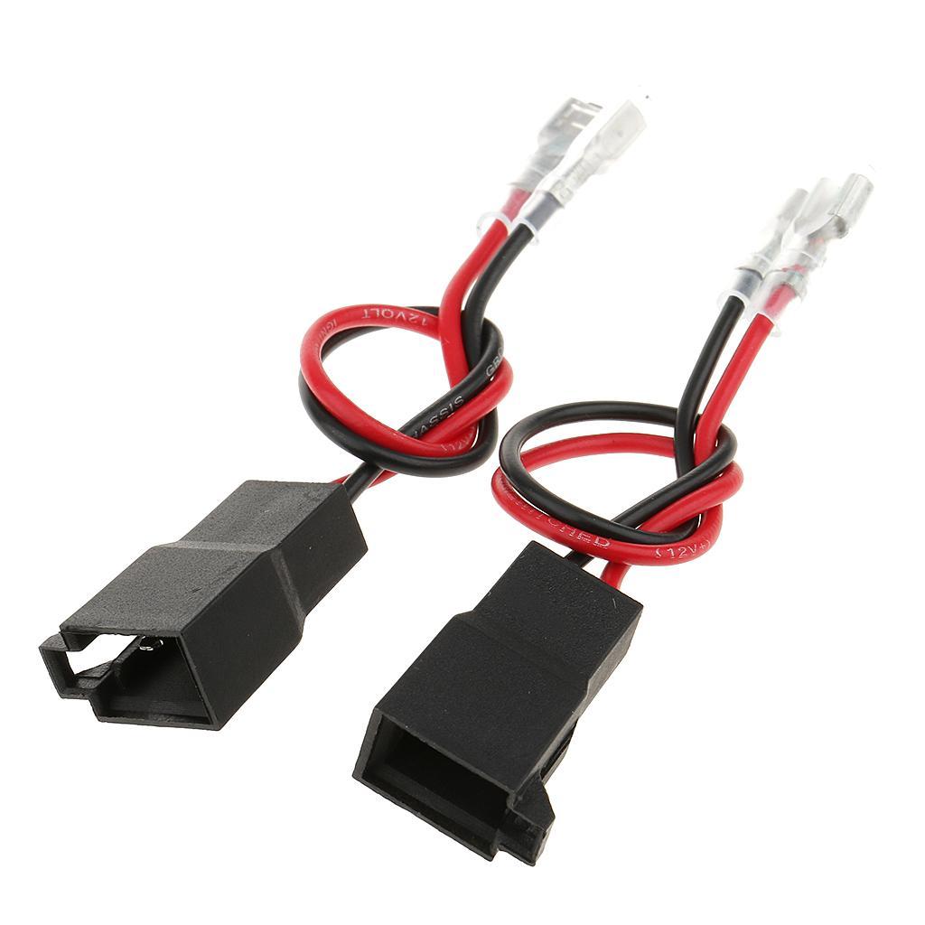 2x 2 Pieces Car Audio Speaker Wire Harness Connector for VW