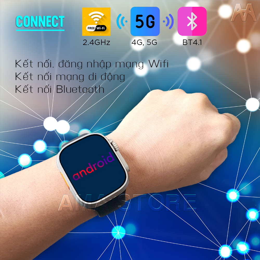 Đồng hồ Thông minh Android gắn Sim có CHplay Zalo Youtube MesTikTok AMA TK Watch Hàng nhập khẩu