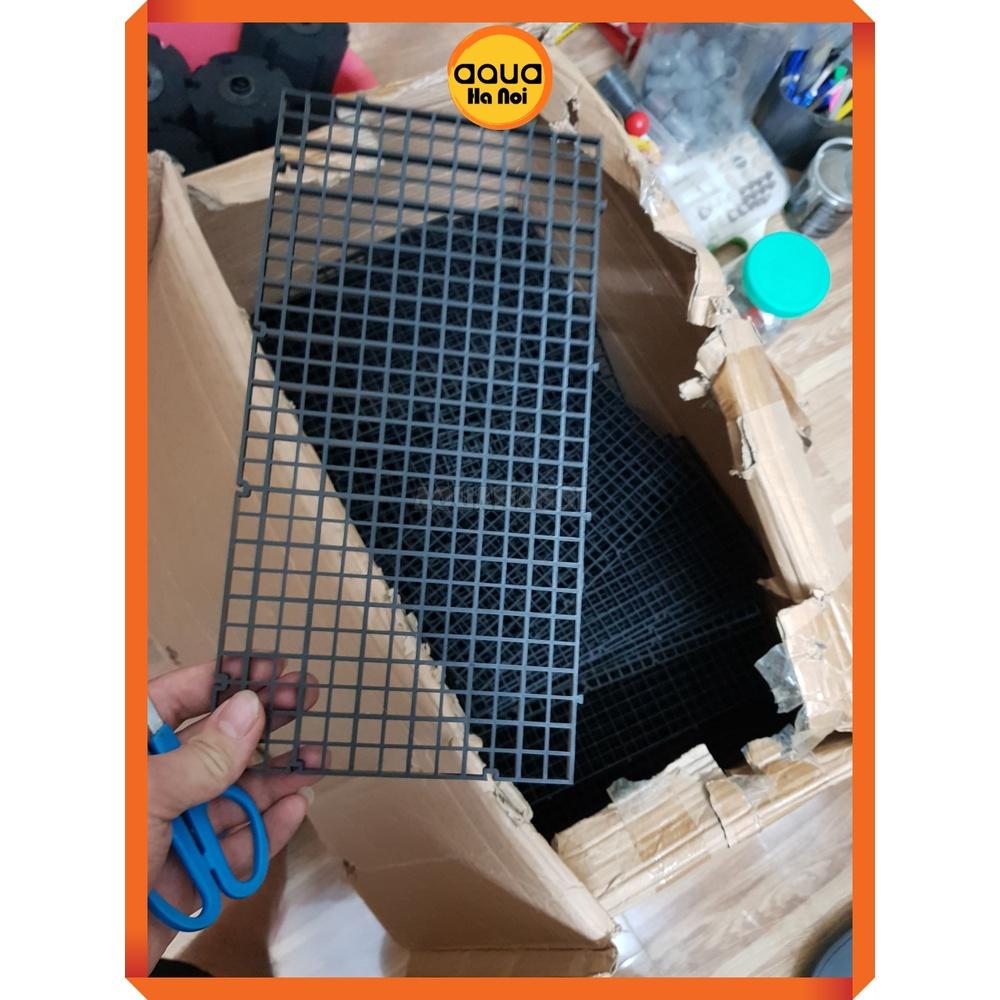 Vỉ nhựa ngăn bể cá - Tấm vách chia, đậy nắp hồ cá thủy sinh - xịt foam tạo layout bán cạn - 15x30/30x30cm