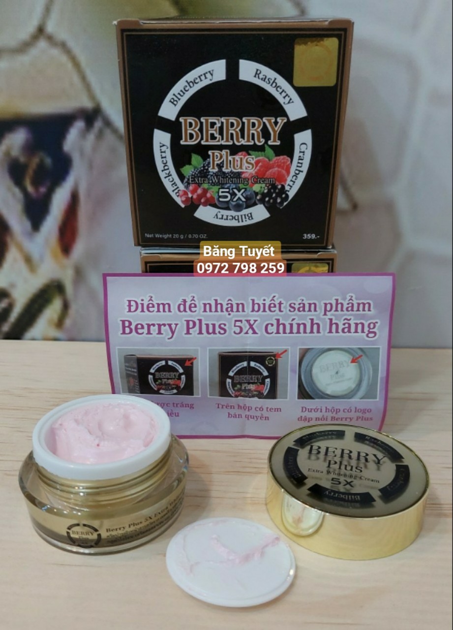 Kem nám tàn nhang Berry Plus 5X Extra Whitening Cream