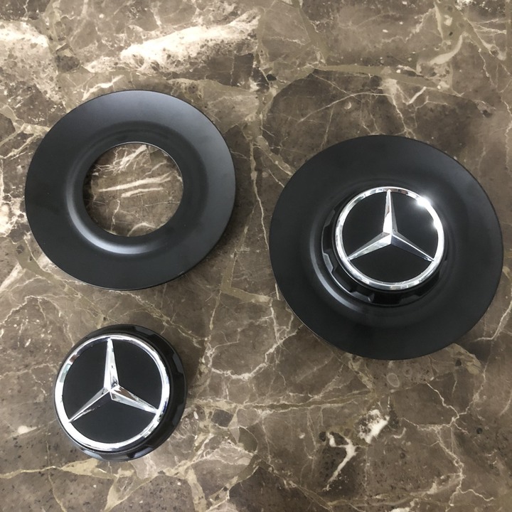 Logo chụp mâm, ốp lazang bánh xe ô tô Maybach BC-1100 - Chất liệu hợp kim nhôm cao cấp