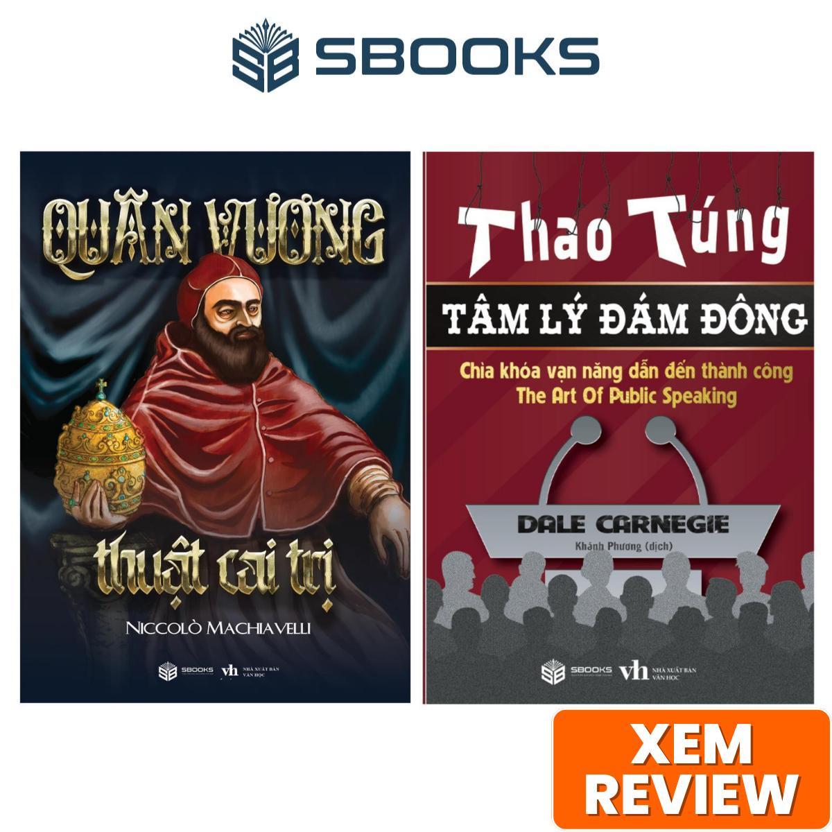 Combo 2 Cuốn Sách : Quân Vương - Thuật Quản Trị + Thao Túng Tâm Lý Đám Đông - SBOOKS - Combo Sách Phát Triển Tư Duy Quản Trị Bản Thân Hay Nhất Chính Hãng 2024