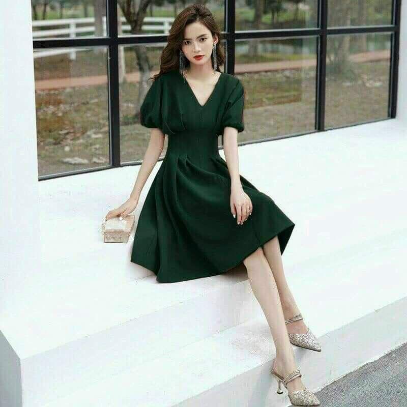 ĐẦM XOÈ XẾP LI TAY PHỒNG CÁCH ĐIỆU