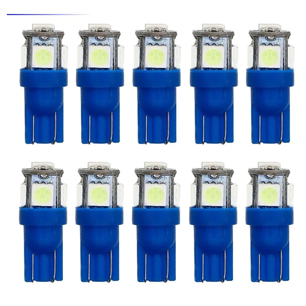 NEW 1PC T10 LED W5W 5050 5SMD Led Car Interior Light License Plate Bulb Turn Lamps 5w5 t10 White Red Yellow Green Pink Blue 12V