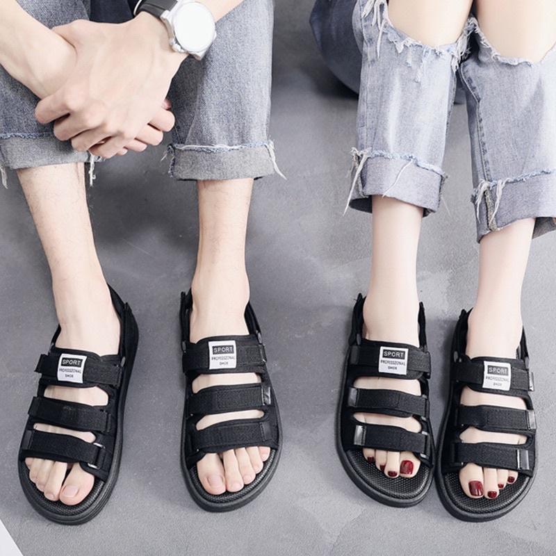 (Có 3 Màu) Sandal nữ nam 3 quai trơn cao cấp hothit Fullsize 35-44 - dép quai hậu học sinh mới về 2021