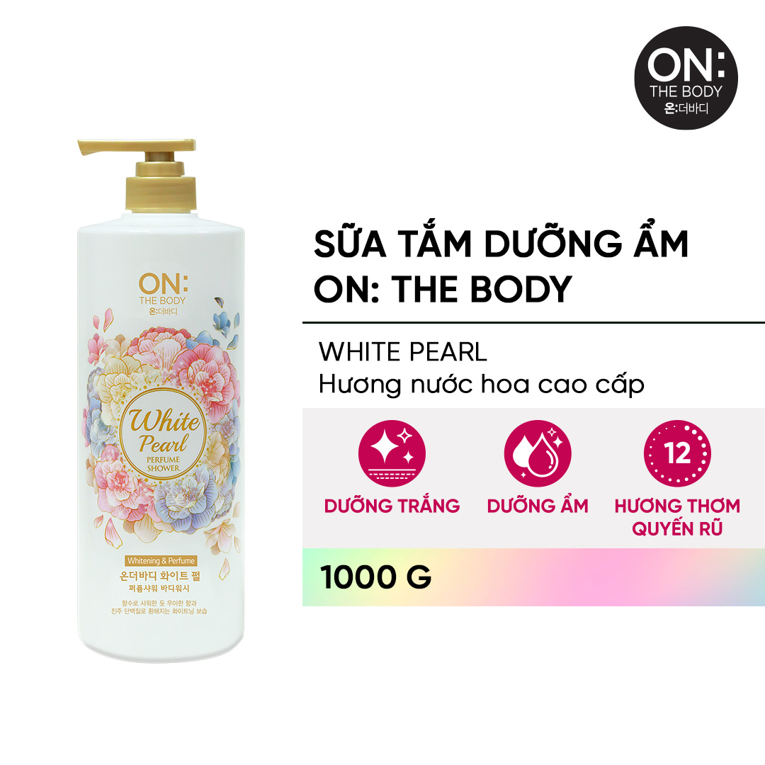 Sữa tắm hương nước hoa The Body Perfume White Pearl bột ngọc trai 1000gr