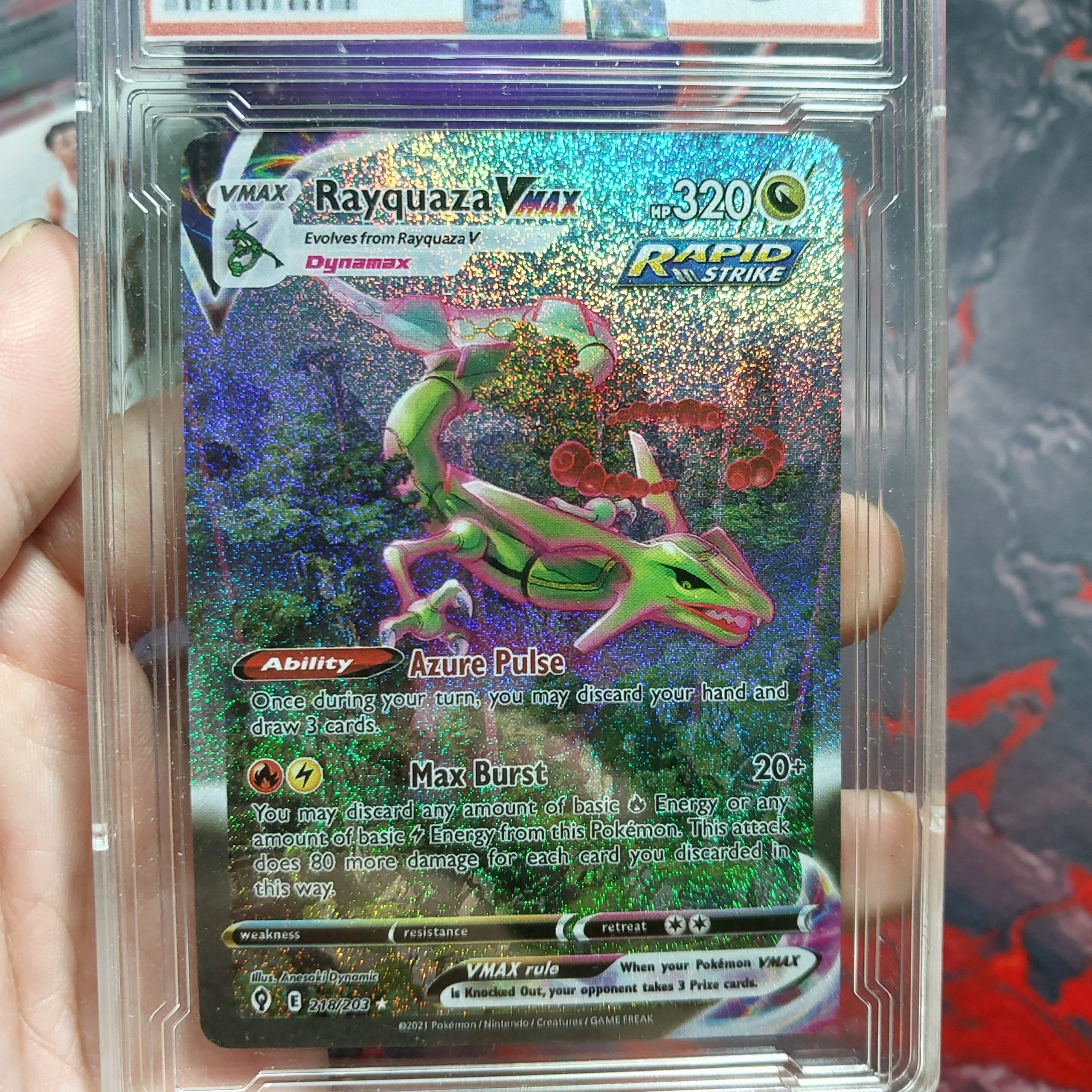 [LIM SSR]Thẻ bài Pokemon truyền thuyêt Rayquaza Vmax 216 203 AR rồng trúc xuống núi AR 1459 d37 5