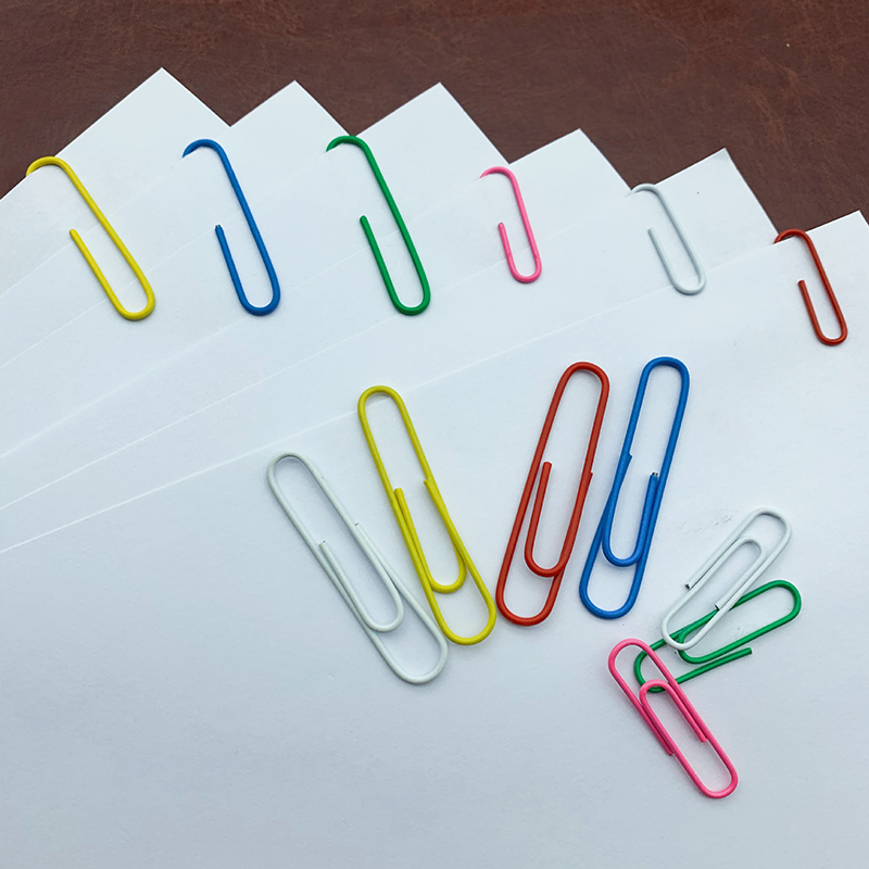 Stationery, Paper Clip, Silver / multicolor, 33mm / 55mm size【lyfs
