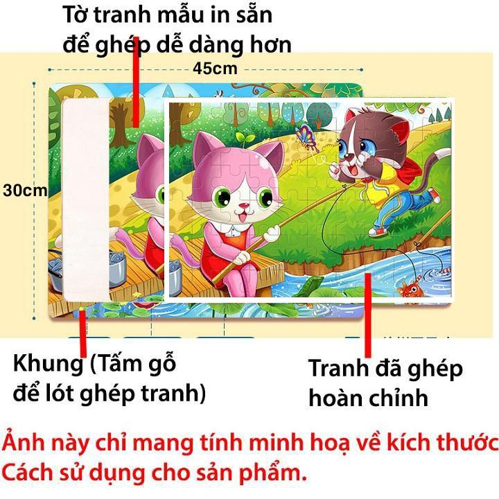 Tranh Ghép Hình 200 Mảnh Khung Bảng Gỗ Nhiều Chủ Đề - Bộ Xếp Hình Có Nền HOT