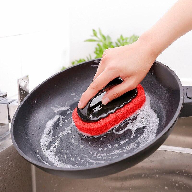 Bàn chải bọt biển làm sạch nhà tắm Bàn chải bọt biển làm làm chén dĩa đồ dùng nhà bếp.