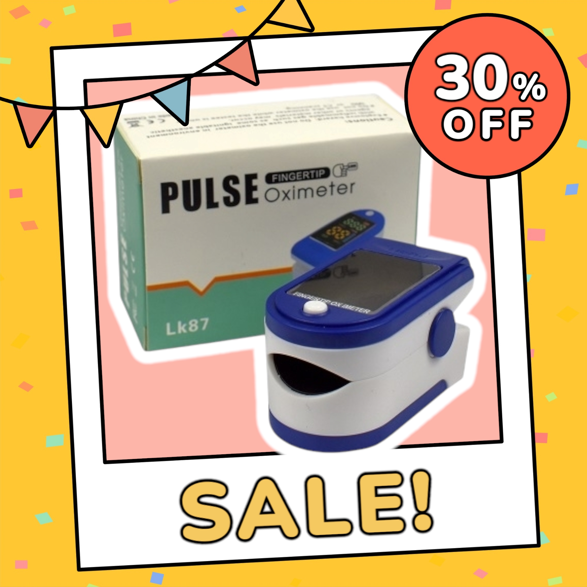 Máy đo Sp02 Đo Nồng Độ Oxy trong máu và nhịp tim Fingertip Pulse Oximeter LK-87 Tặng Kèm Sẵn 2 Pin AA [ FULLBOX ]