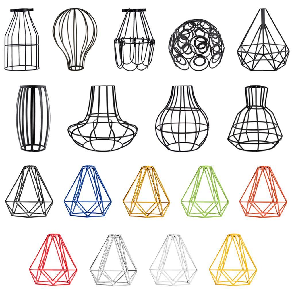 Edison Vintage Pendant Light Chandelier Cage Hanging Lamp Lampshade Decor A