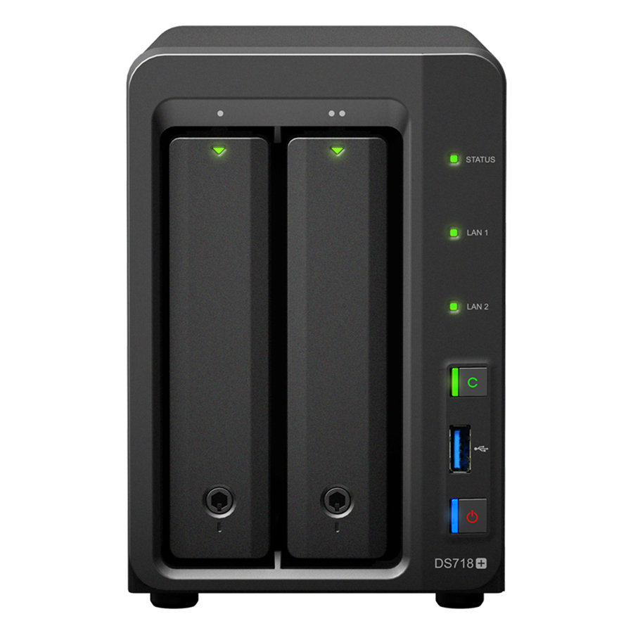 Ổ Cứng Mạng Synology NAS DS718+ (Đen) - Hàng Chính Hãng