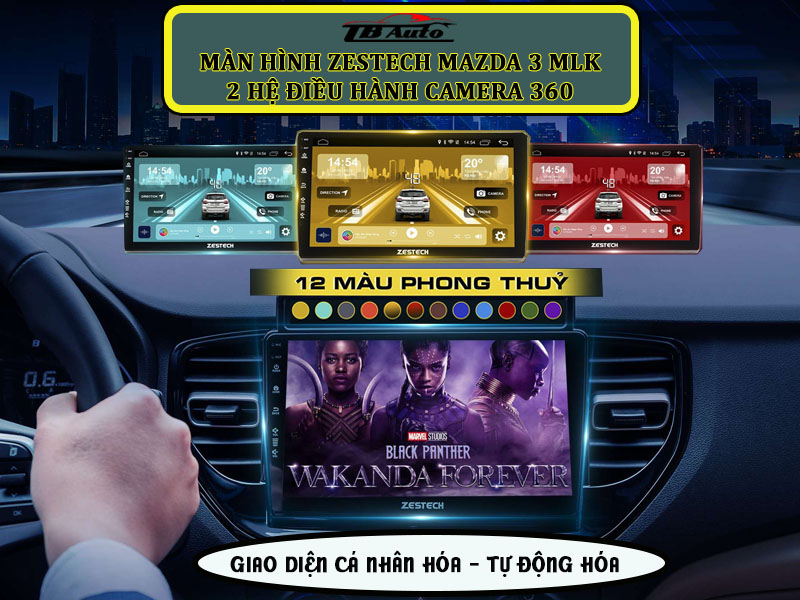 Màn hình Zestech Mazda 3 MLK 2 hệ điều hành Camera 360